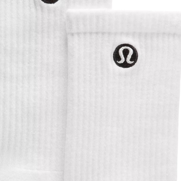 NWT 2 Pair lululemon athletica Daily Stride Casual Socks White - Picture 3 of 5